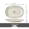 Vintage Rose Ceramic Oval Fish Plate
