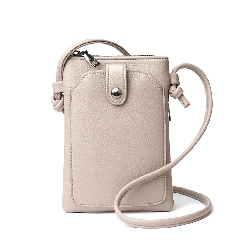 Solid Color Simple Phone Bag Fashionable Mini Versatile Diagonal Cross Bag