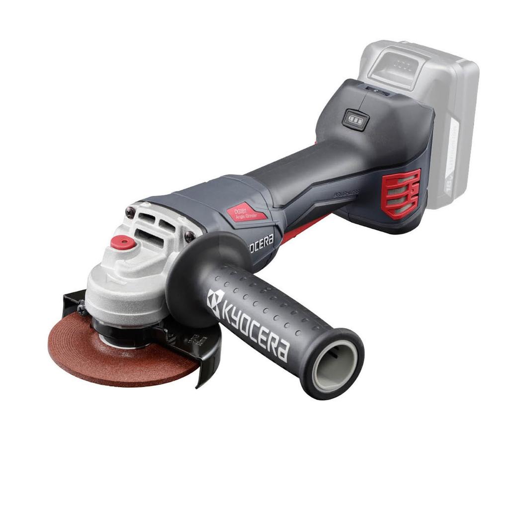 Kyocera Professional Cordless Disc Grinder DG181 Unit Battery and Carrying Case Sold 629800B Black Paddle Switch and Slim Grip Reduce Operator 18V