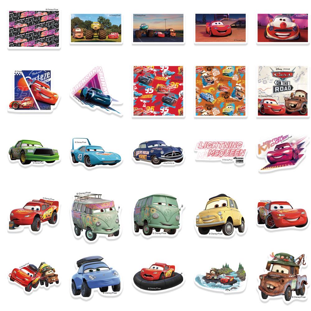 50 Kreslených Samolepek Aut - Samolepicí, Voděodolné pro Scrapbooking