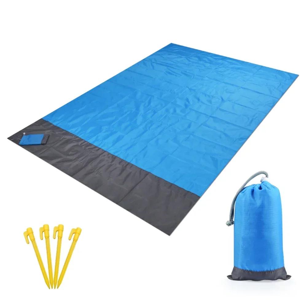 Stranddecke, Decke, 200 x 210 cm, wasserdichte Strandmatte, leichte Picknickmatte, Strandmatratze für Reisen, Wandern, Sport