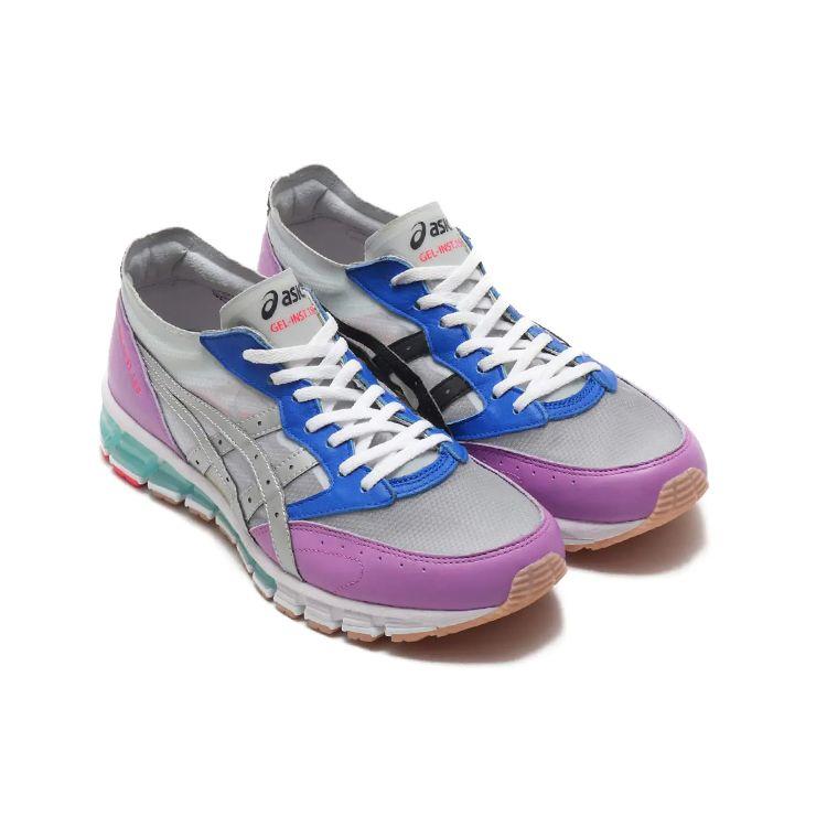 Asics Atmos X  Gel-Inst 180 Collaboration Trendy Outdoor Low-Top Running Shoes Men Sneaker Gray Blue Purple 1023A017-100
