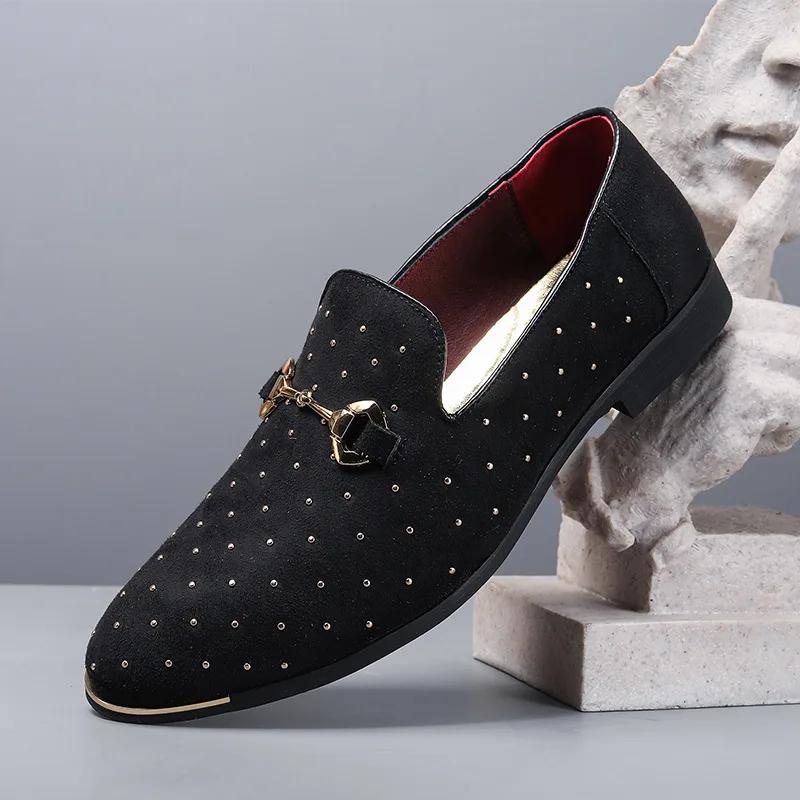 Fashion Business Loafers Luxury Men Dress Shoes Suede Men Casual Shoes Elegant Comfortable Loafers Designer Business Men's Leather Shoes