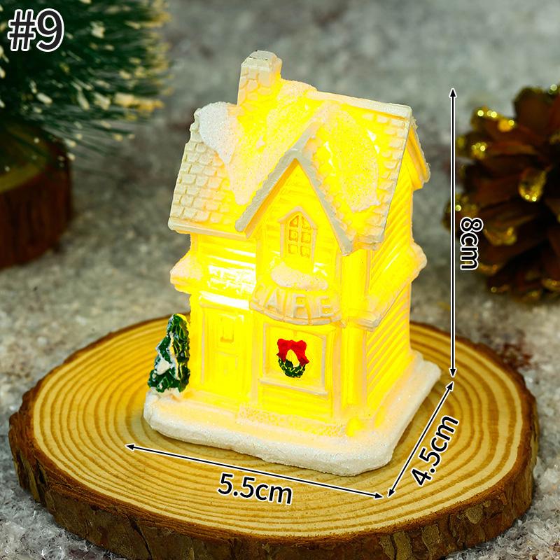 Christmas Home Decoration Xmas Desk Accessories House Micro Landscape Santa Claus Figure Christmas Gift for Women Girls