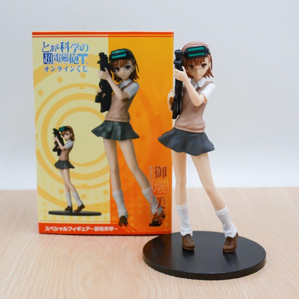 New 17cm Anime a Certain Index Magic Misaka Mikoto Railgun Girl Anime Figure Action Figures Pvc Cartoon Anime Model Toy Present