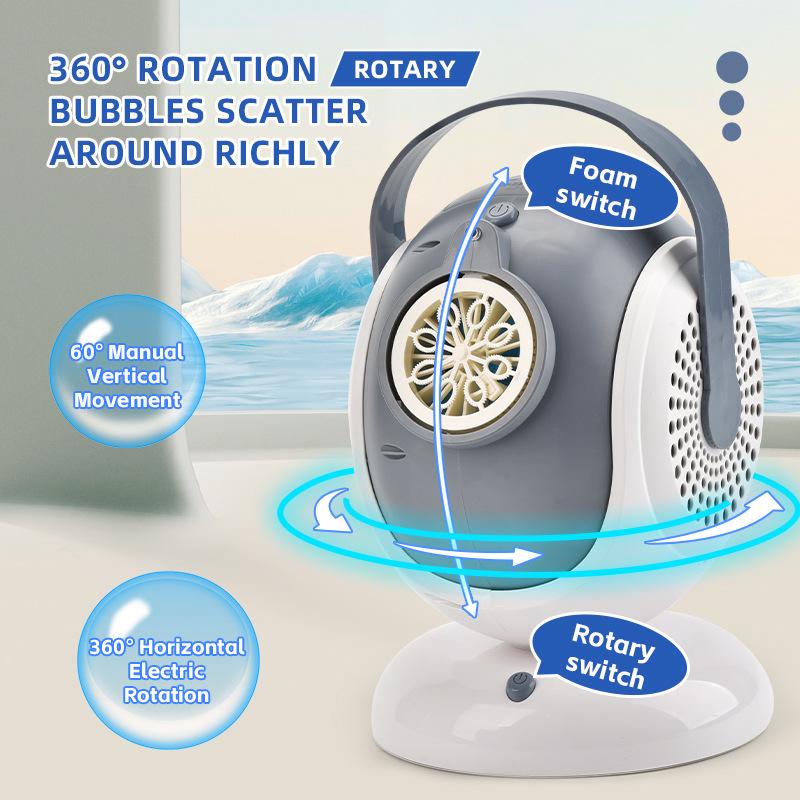 360° Automatic Bubble Machine: Wedding, Party & Kids' Summer Fun Toy