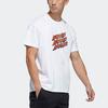 Adidas Graphic Print Logo Sport Loose Short Sleeve T-Shirt Men Tops White GP0839