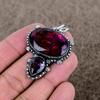Ammolite, Amethyst Gemstone 925 Sterling Silver Jewelry Pendant 1.97" KKG-334