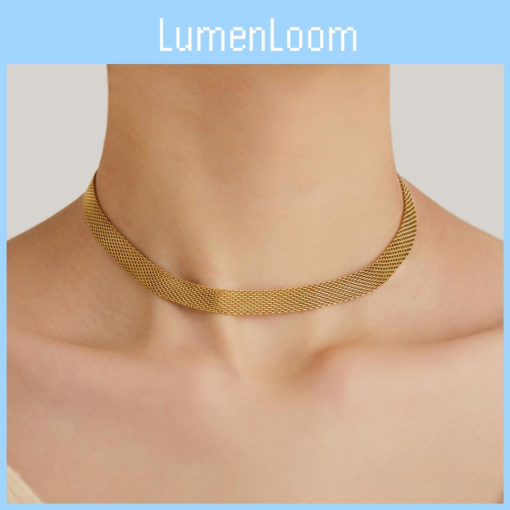 Elegant Gold Titanium Necklace Contemporary Ins Hip Hop Choker For Trendy Womens Style