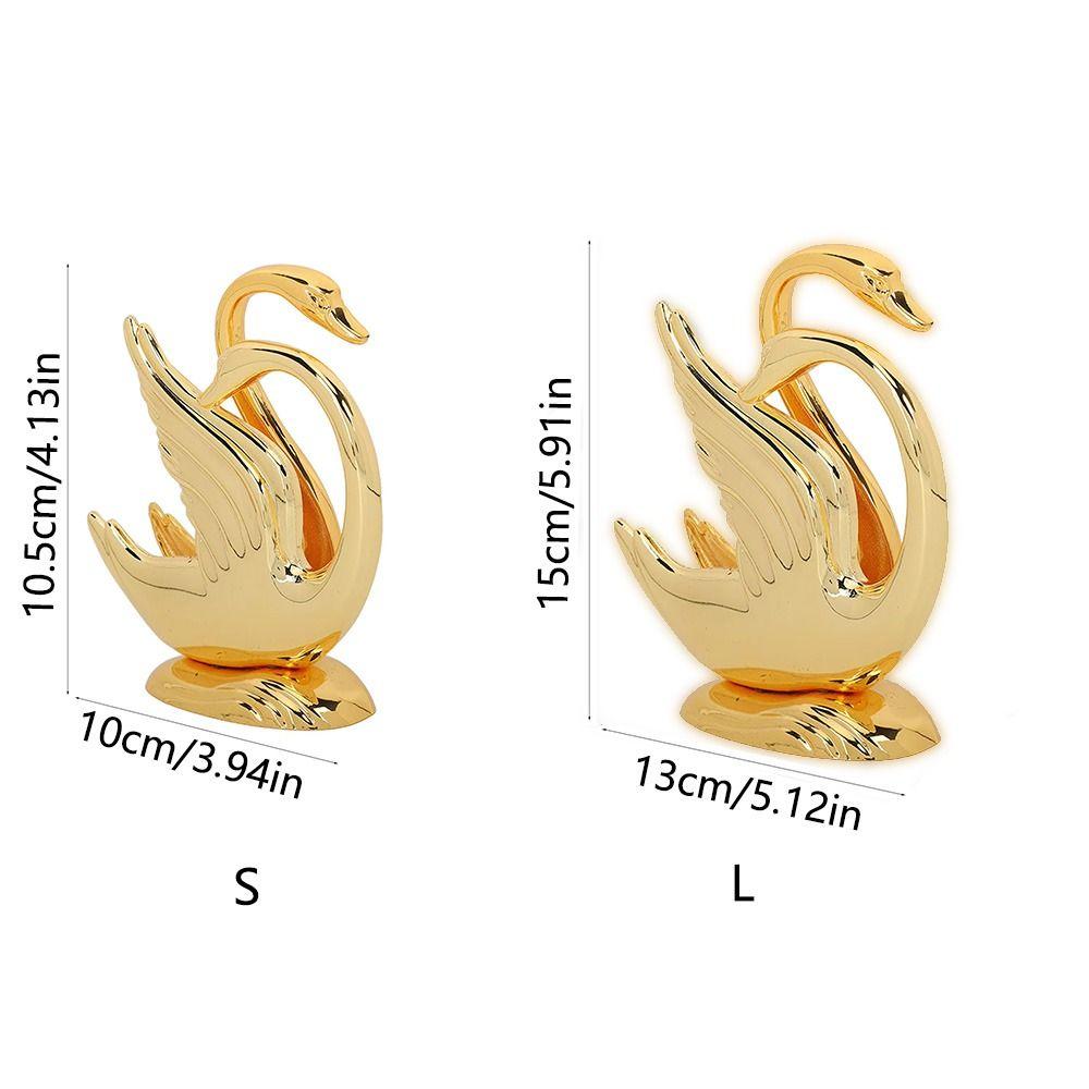 Rustproof Golden Swan Napkin Holder Handmade Vertical Napkin Rack European Tissue Stand  Home