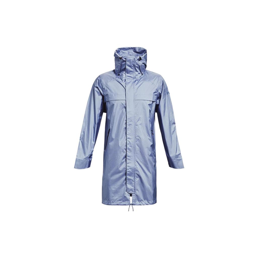 Under Armour Solid Color Hooded Mid-Length Jacket Men Jacket Washed-Blue 1360414-420