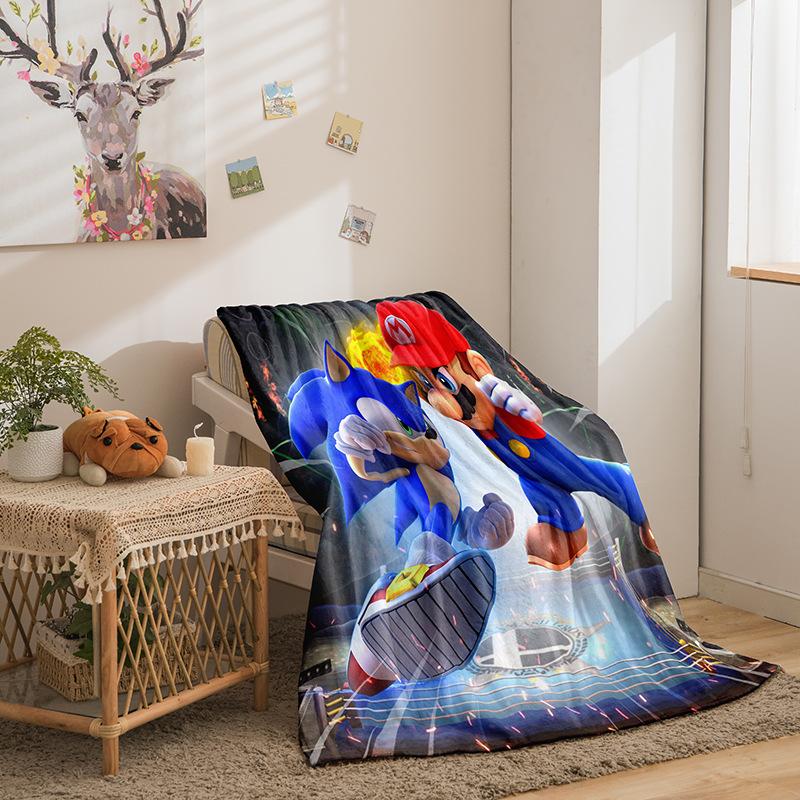 Cartoon Sonic Series Double-Sided Flannel 3D Digital Printing Blanket Blanket
