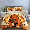 Lion with explosive background. Bedding sets Duvet cover sets Duvet covers Pillowcases(1 * Duvet Cover 2 * Pillowcases without duvet insert)