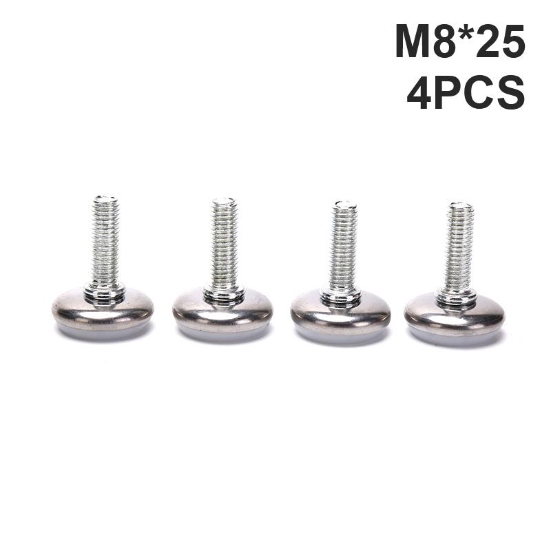 4 buc. M6 M8 15/20/25Mm Picioare de mobilier din oțel reglabil pentru masă de bază anti-alunecare