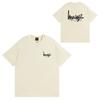 Short Sleeve T-Shirt Couples Street Style Letter Print Loose Fit Breathable Top