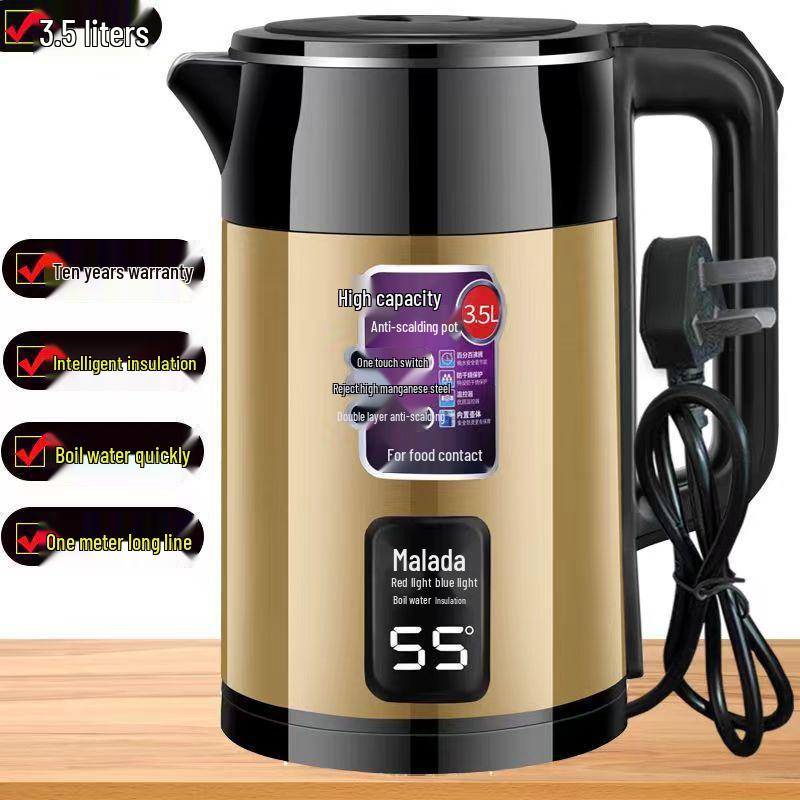 Electric Kettle with Auto Shut-Off, Large Capacity, Keep Warm Function, and Anti-Dry Protection