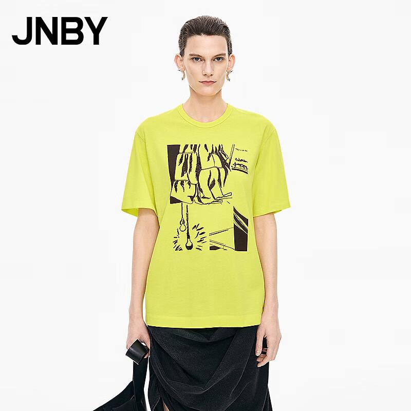 JNBY 2025 Autumn Cartoon Graphic Cotton Short Sleeve T-Shirt S