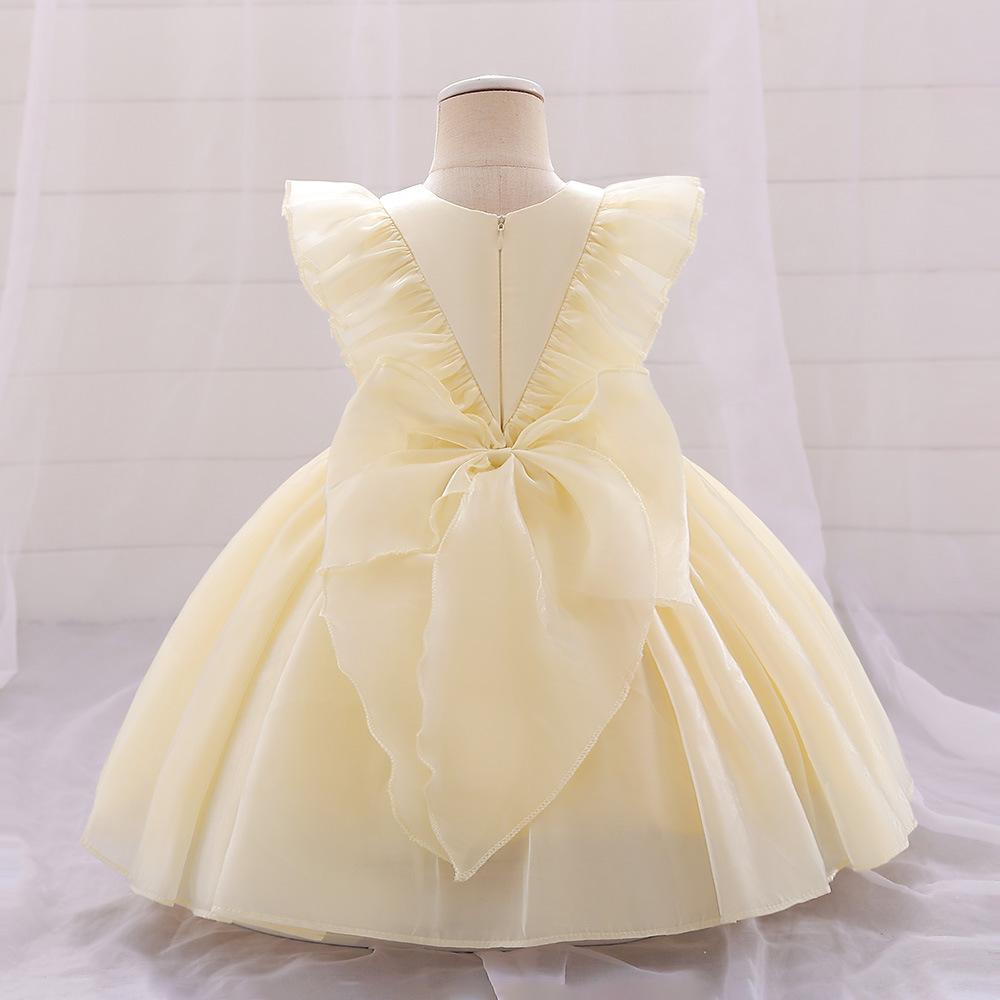 Kinder Baby Mädchen Kleidung Pailletten Großen Bogen Baby Mädchen Kleid 1. Geburtstag Party Hochzeit Kleid Für Mädchen Palast Prinzessin Kleider