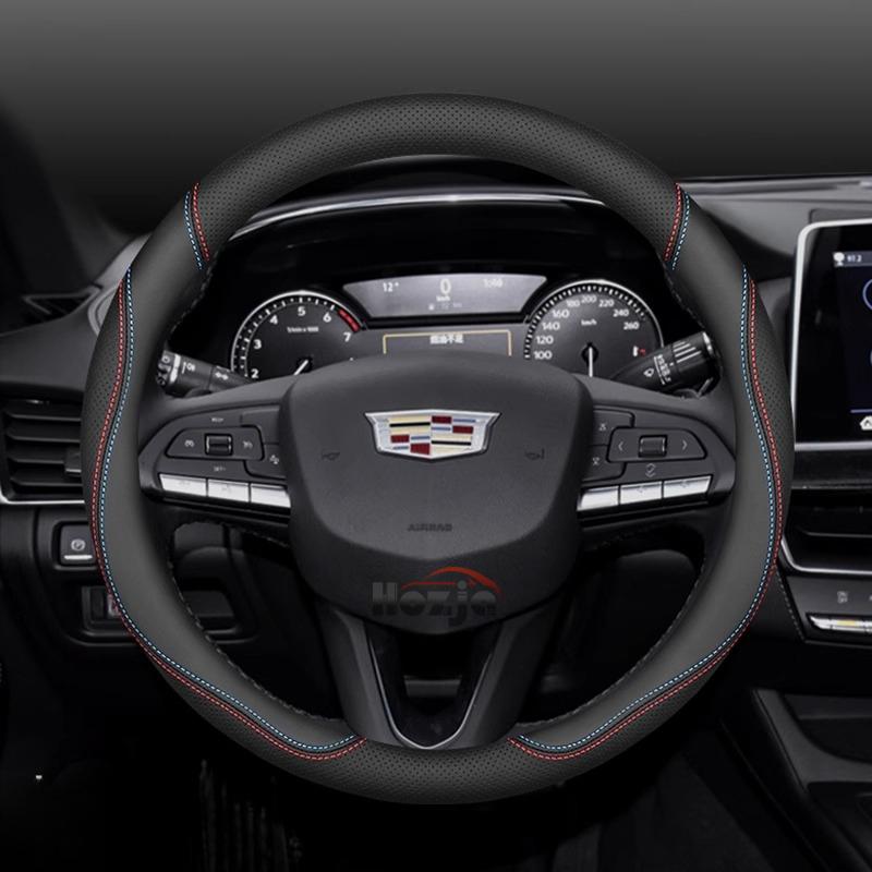 

Leather Car Steering Wheel Cover for Cadillac Escalade Optiq XT4 CT5 Lyriq XT6 XT5 Steering Wheels Interior Accessories 2025