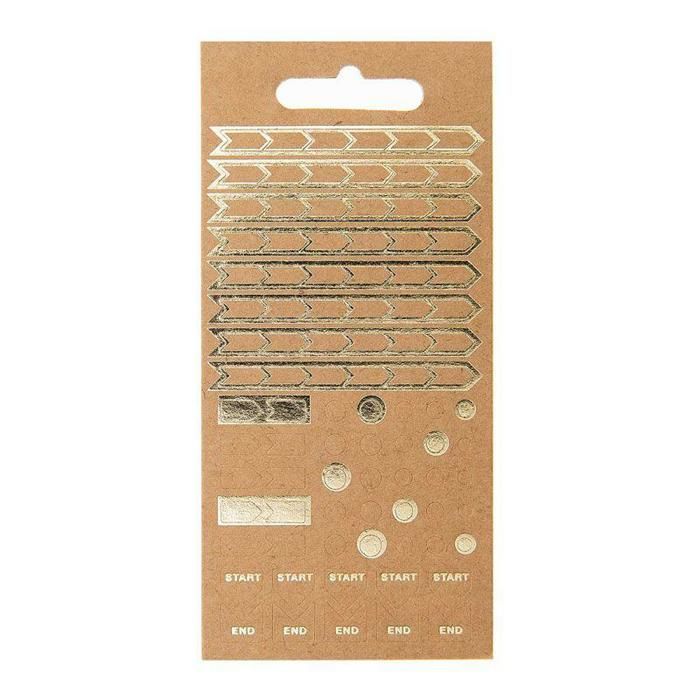 10 feuilles d'autocollants registre papier kraft