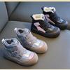 Girls Snow Boots Winter Fleece Lined Kids Cotton Shoes, Waterproof Princess Ankle Boots