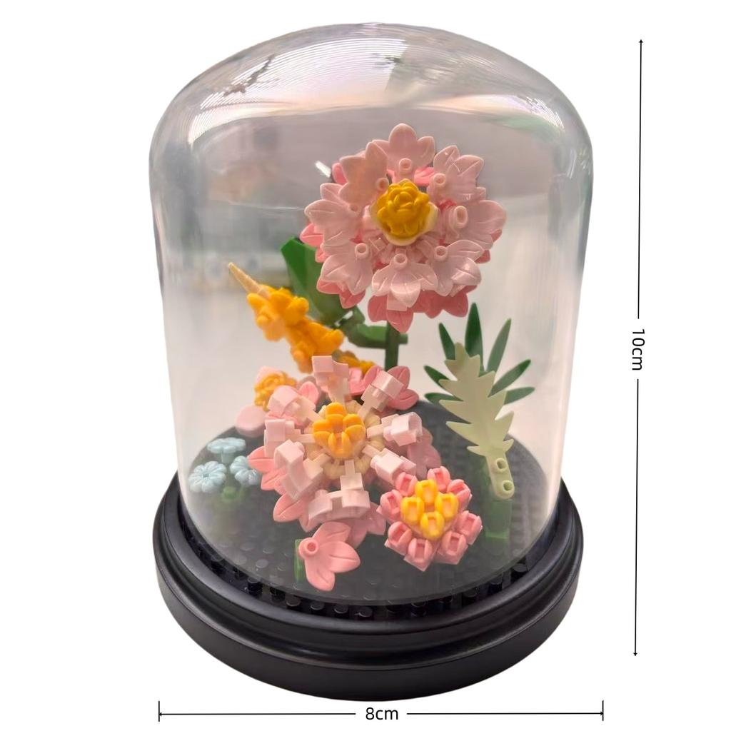 Micro-Particle Building Blocks For Flower Assembly, Home Desktop Decorations, Mother'S Day, Valentine'S Day, Christmas, Birthday Gifts