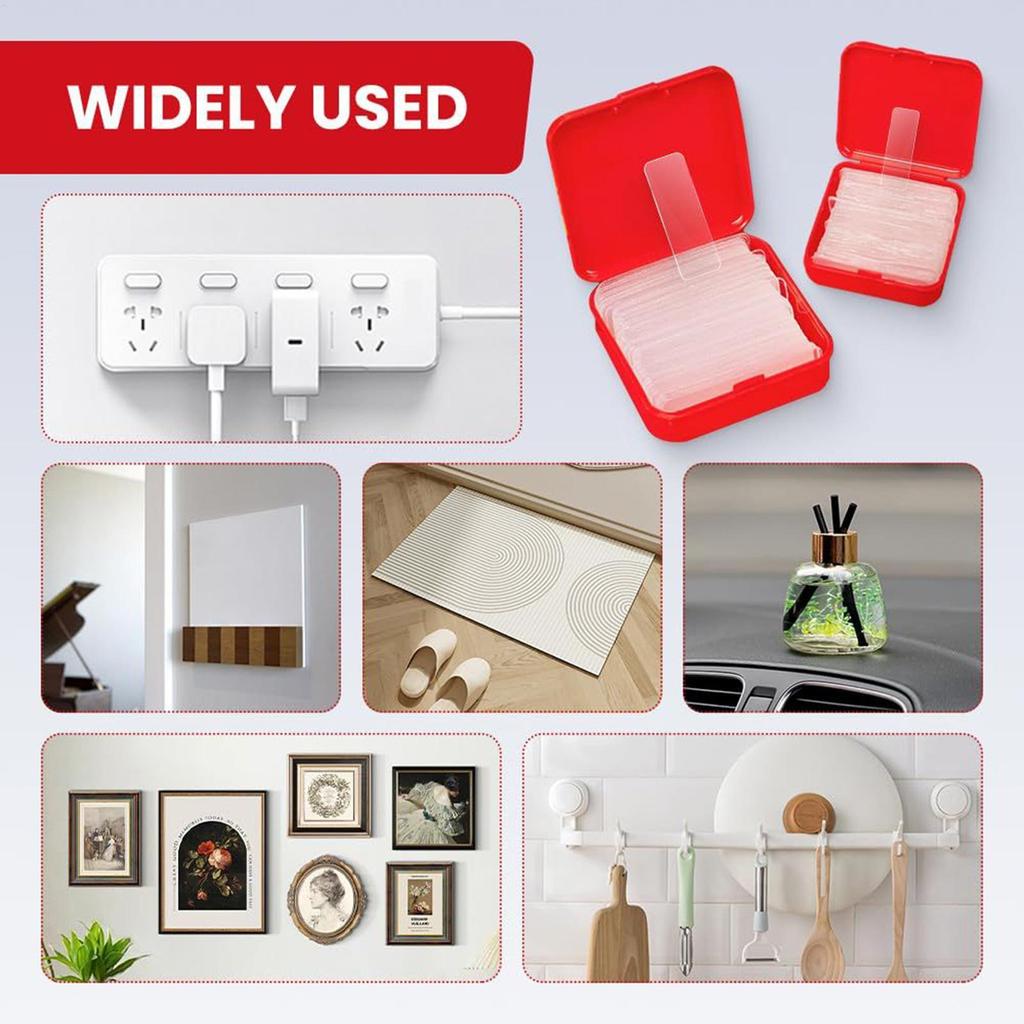 3 boxes Heavy Duty Removable Double Sided Wall Tape Strong Mounting Stickers for Posters Photos Decor Wood Glass Tile No Damage