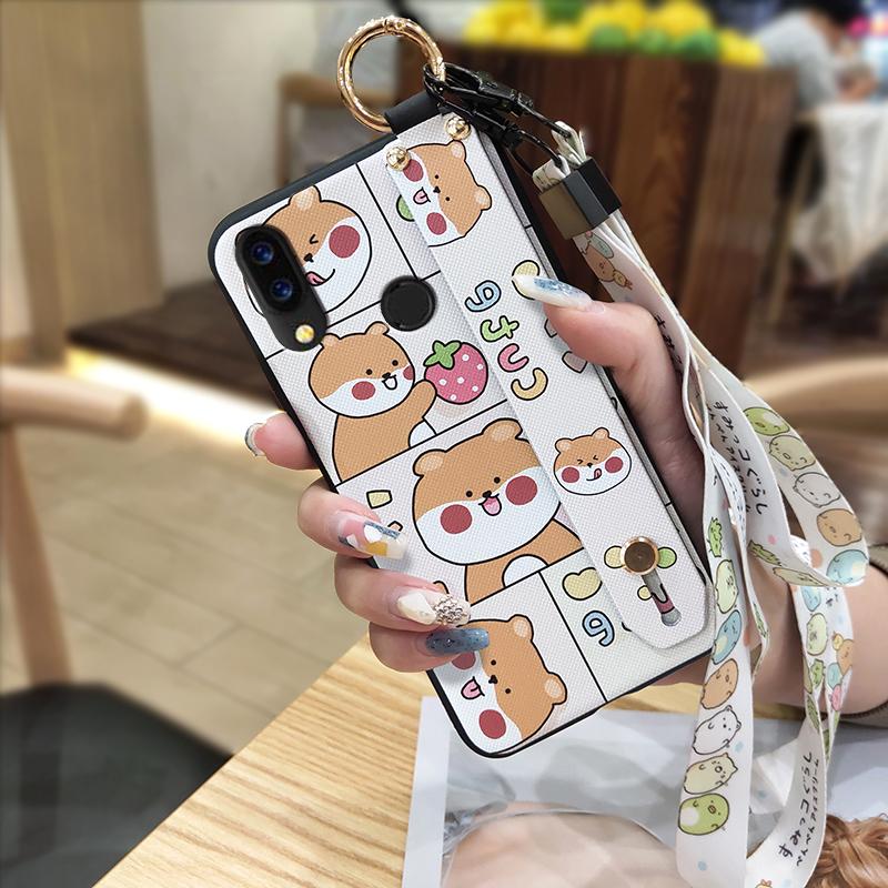 Waterproof Lanyard Phone Case For UMIDIGI Power Fashion Design Cartoon Ring Protective Cute Wrist Strap Anti-knock