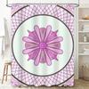 Colorful Mandala Shower Curtain Pink And Purple Floral Decorative Bath Rug Set For Home Bathroom Accessories Non-Slip Waterproof