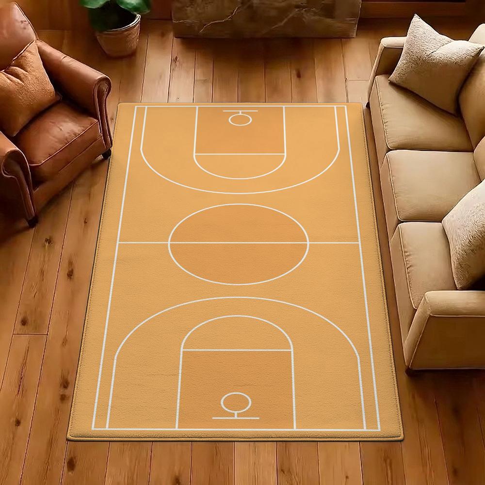 Basketball Court Rectangular Rug Allseason Carpet For Gaming Room Study Living Room Home Party Decor Christmas Gift