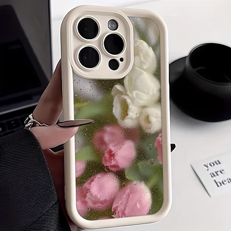 Beautiful Rose Pattern Phone Case Suitable for iPhone 17 16 15 14 13 12 11 Pro/Max/Plus Anti Drop and Shockproof Back Cover