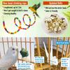 15pcs Bird Swing Chewing Toy Colorful Bite Resistance   Swing Toys Set for Finch Budgie Parakeets Cockatiels