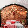 Christmas Ornament 20 Ball Cute Pastel Pompom Strings Colorful Pom Pom Garland for Holiday Parties Home Decoration