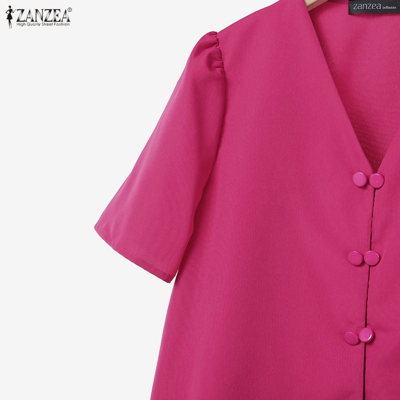 ZANZEA Women Short Sleeve Blouse and Long Skirts Summer Two Piece Suit Sets