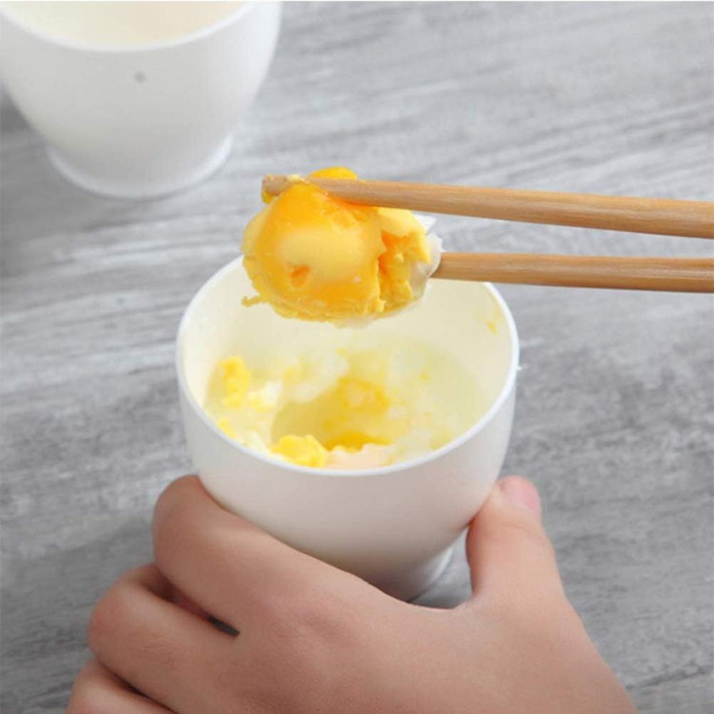 2pcs Heat Safe Steamed Egg Cup Plastic Egg Boiler Poratble Microwave Egg Cooker  Breakfast
