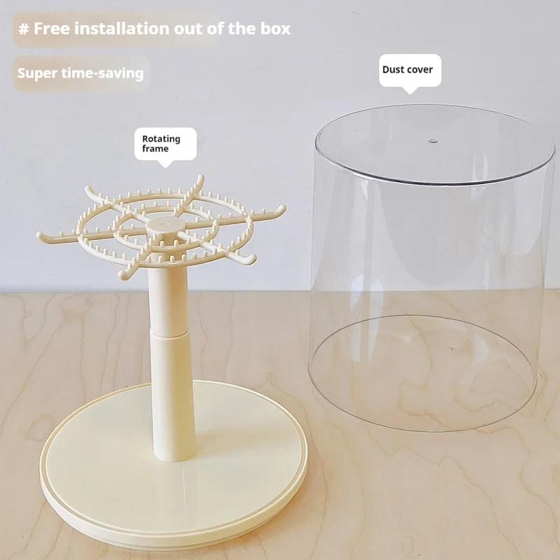 Labubu Pendant Display Box Rotating Transparent Labubu Doll Handmade Blind Box Storage Display Stand Decorative Ornaments