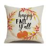 Thanksgiving Linen Pillowcase Autumn Pumpkin Print Pillow Cushion Cover
