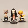 6pcs/set Anime Demon Slayer Figure Kimetsu No Yaiba PVC Q Posket Kamado Tanjirou Kamado Nezuko Agatsuma Kids  In Stock Toys Gift