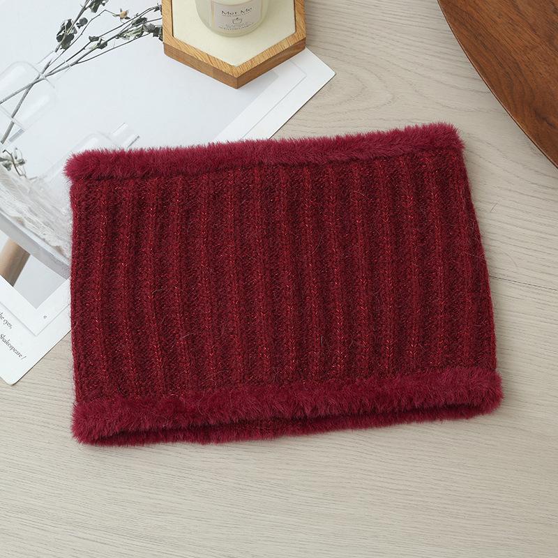 Autumn and Winter Casual Bright Diamond Rabbit Hair Mother Hat Versatile Plus Velvet Thickened Cold Proof Duck Tongue Cap Can Scarf Warm Set New