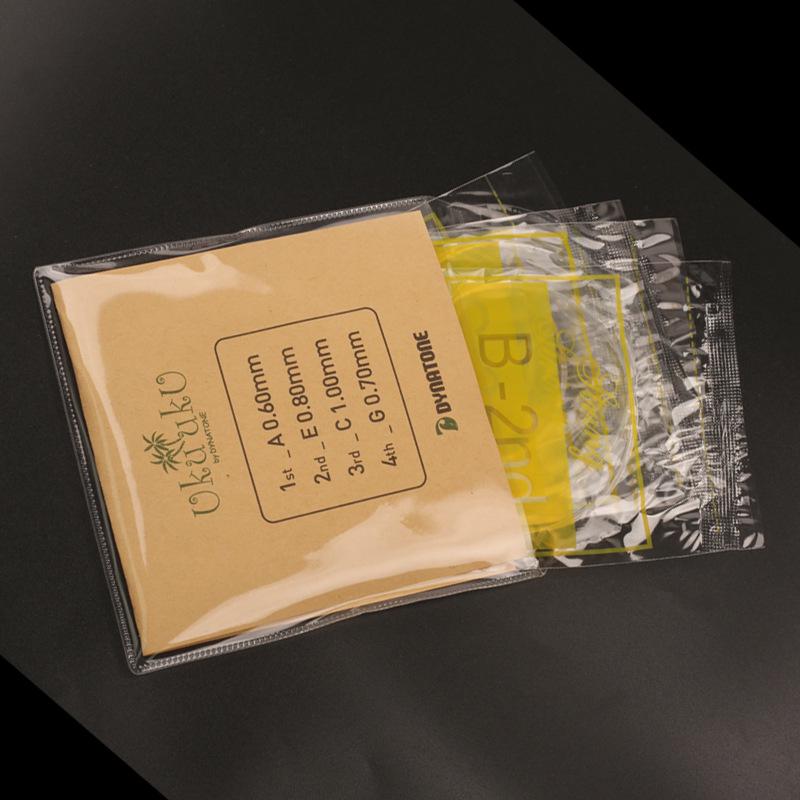 Universal Transparent Nylon Ukulele String Set for 21", 23", 26" Ukuleles - Carbon White Strings