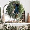 Christmas Bow Wreath Country Decoration Christmas Pine Cone Door Pendant Party Pendant
