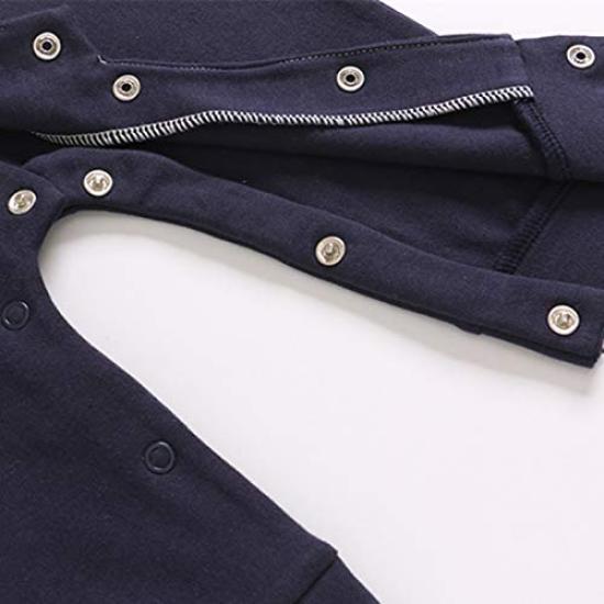 UNIMOR Formal Romper Long Sleeve with Bow Stylish Baby Shower Shrine Photo Shoot Size Boys' Coverall, Gentleman-Style Tie, Gift, Wedding, Birthday,