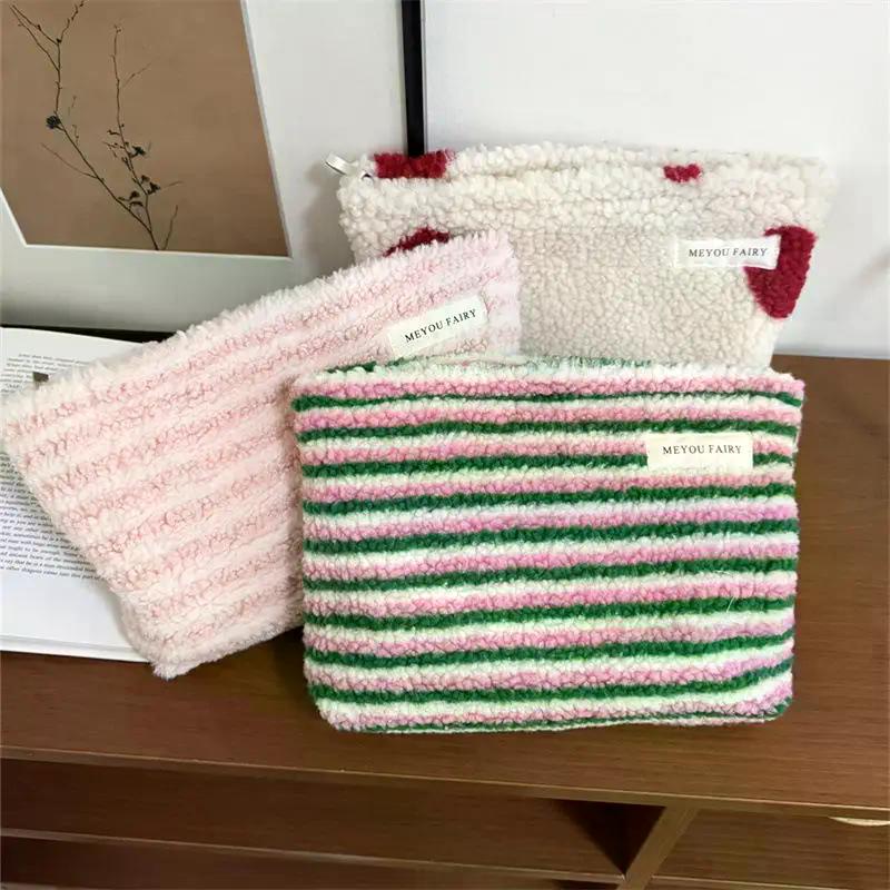 1Pcs Women Mini Makeup Handbags Wallet Pouch Bag Zipper Cute Small Travel Cosmetic Lipstick Earphone Card Storage Bag Purse