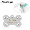 Laser Engraved Dog Nameplate Pendant Collar Accessories Hollowed Out Bone Dog Tag Puppy ID Customized Personalized Anti-lost