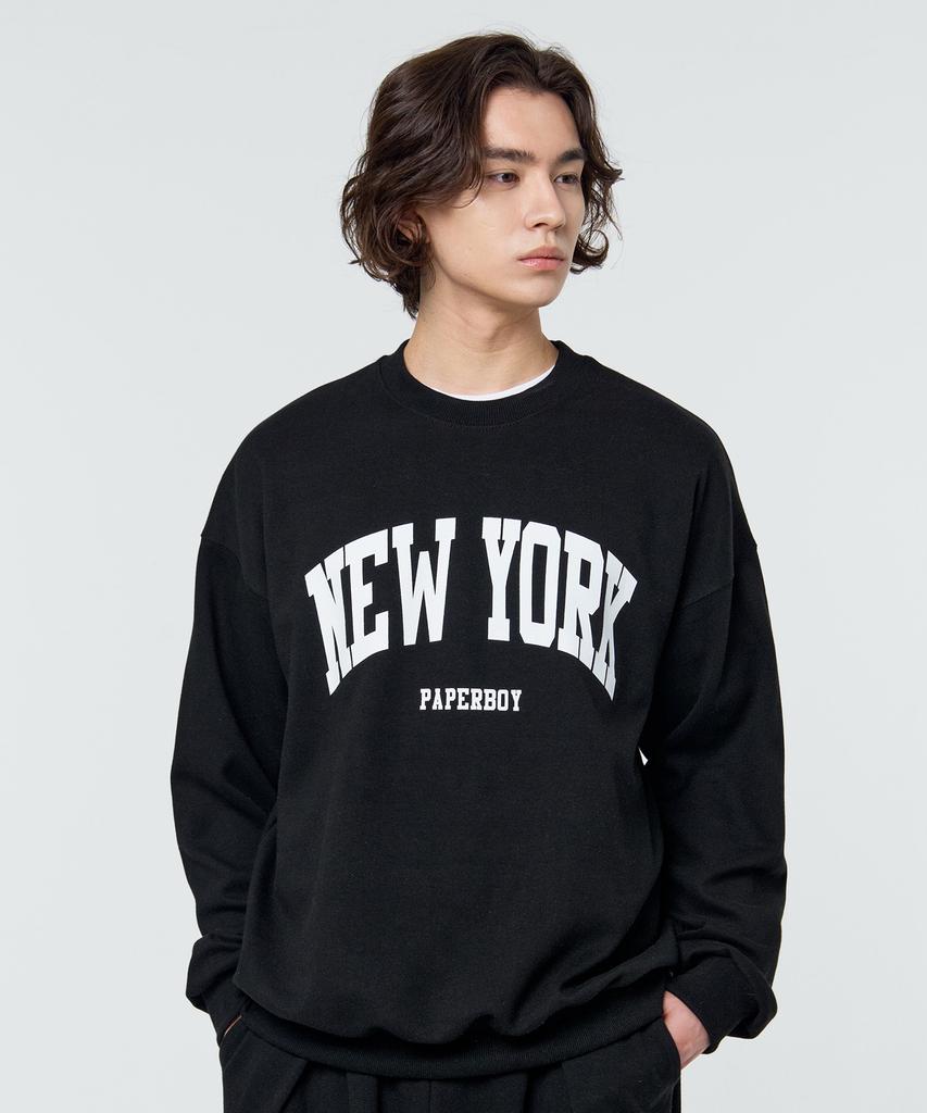 PAPERBOY Basic New York Sweatshirt - Black