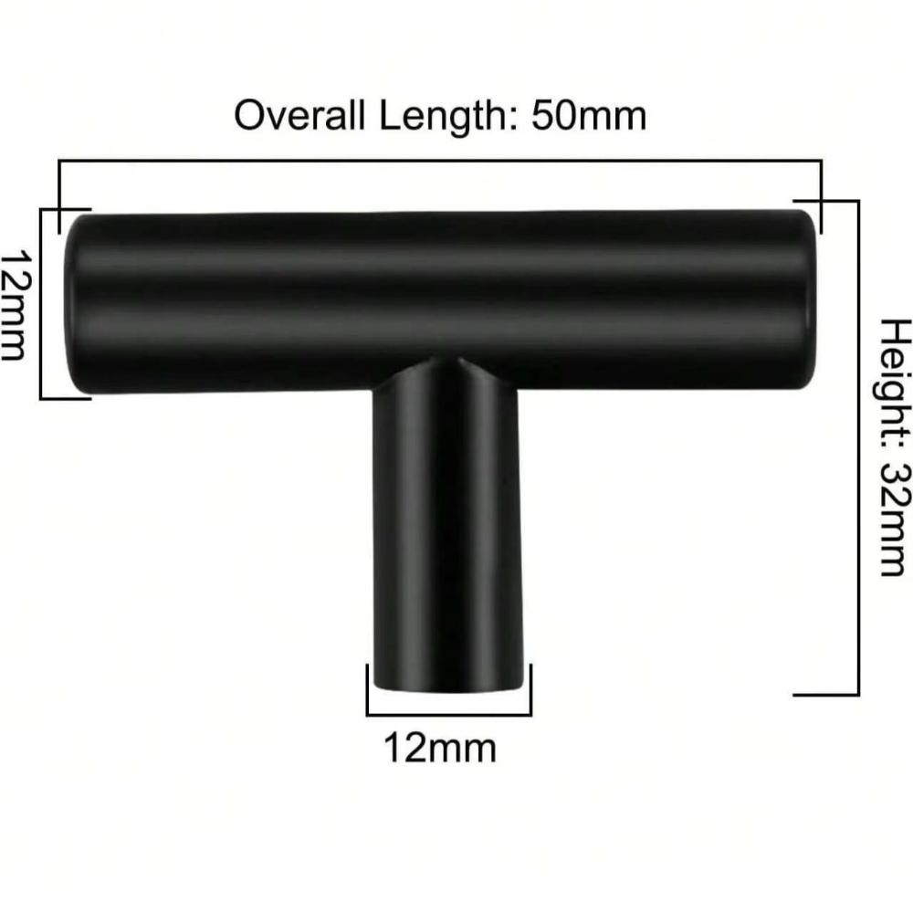 6 Pack Matte Black Stainless Steel Cabinet Pulls, Kitchen Drawer Handles Hardware for Cabinet Cupboard Wardrobe