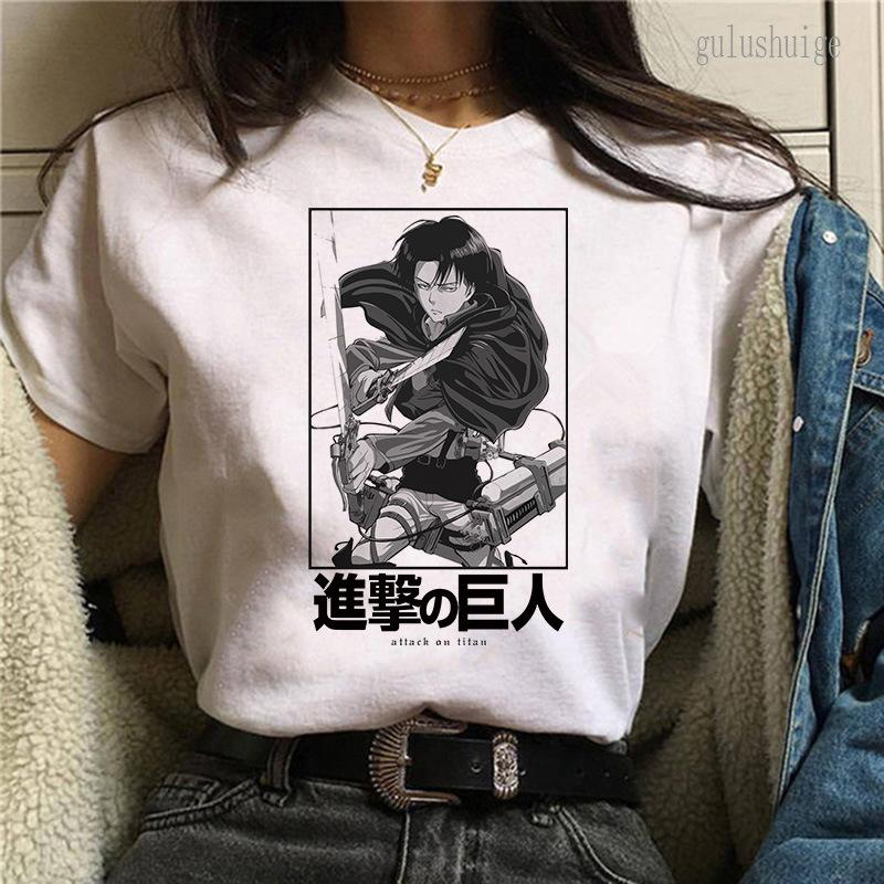 Attack the giant manga summer new fashion breathable couple student round neck short-sleeved Anime T-shirt