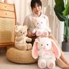 Flauschiges Plüsch Weißer Teddy Braunbär Weißes Baby Kaninchen Fuchs mit Lätzchen Kleid Niedlich Lecker Kuscheltiere Kuschel Umarmungs Spielzeug