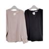 Export Daily Order Tail Goods V Neck Pullover Long Sleeves Shirt Women's Pure Color Fashion Commuter Professional Bottoming Shirt 2023 Spring Clothes