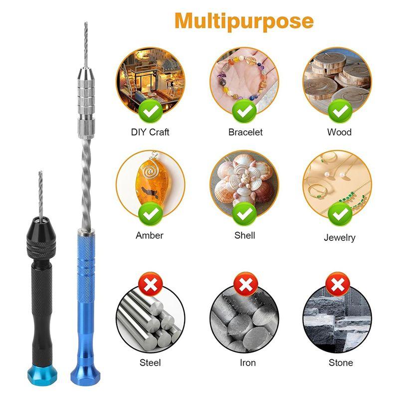 Feb.28PCS Precision Pin Vise Hand Drill Set Micro Twist Drill Bits For Electronic Assembling, Model Making